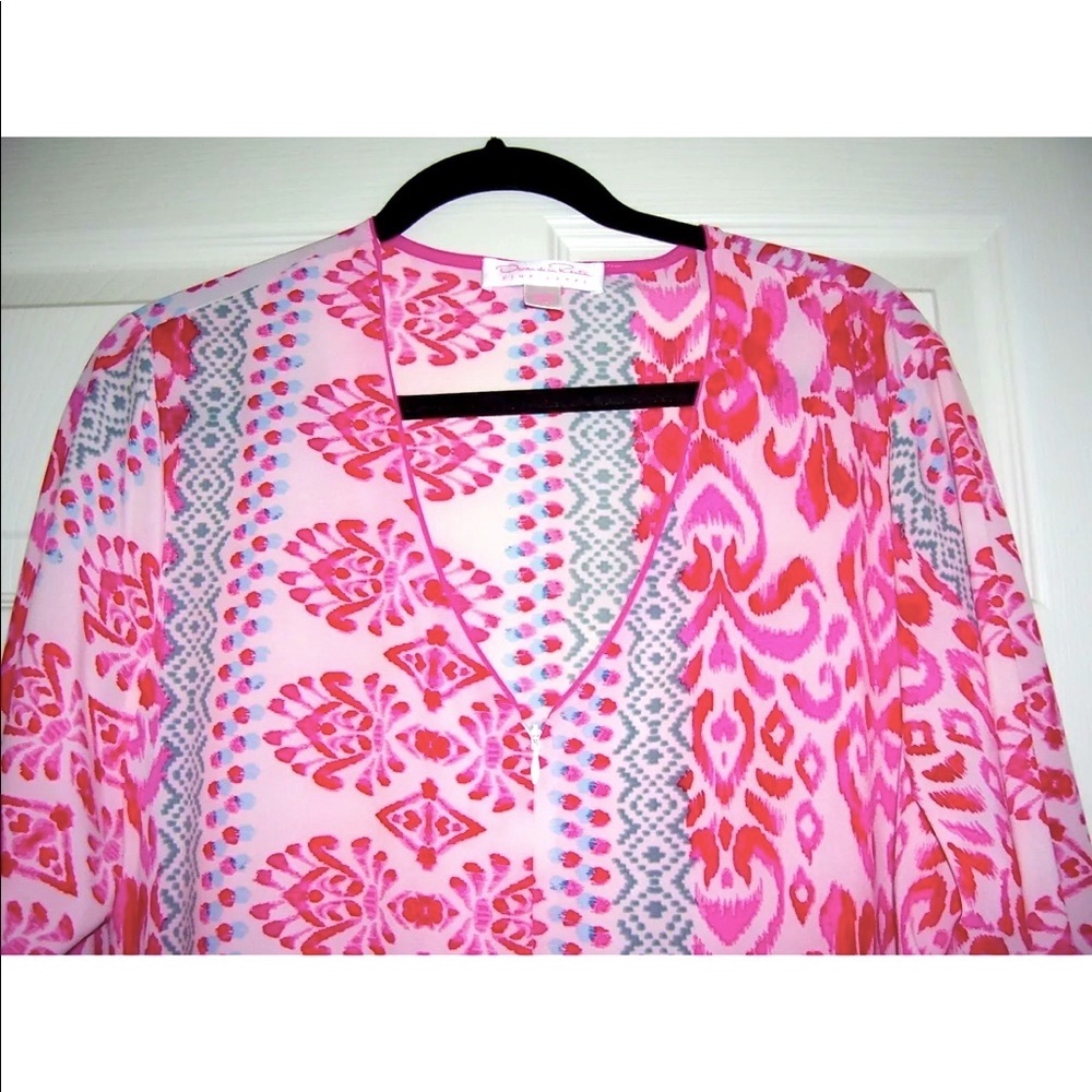 OSCAR DE LA RENTA Pink Label Vintage Caftan Lounge Maxi Dress XL